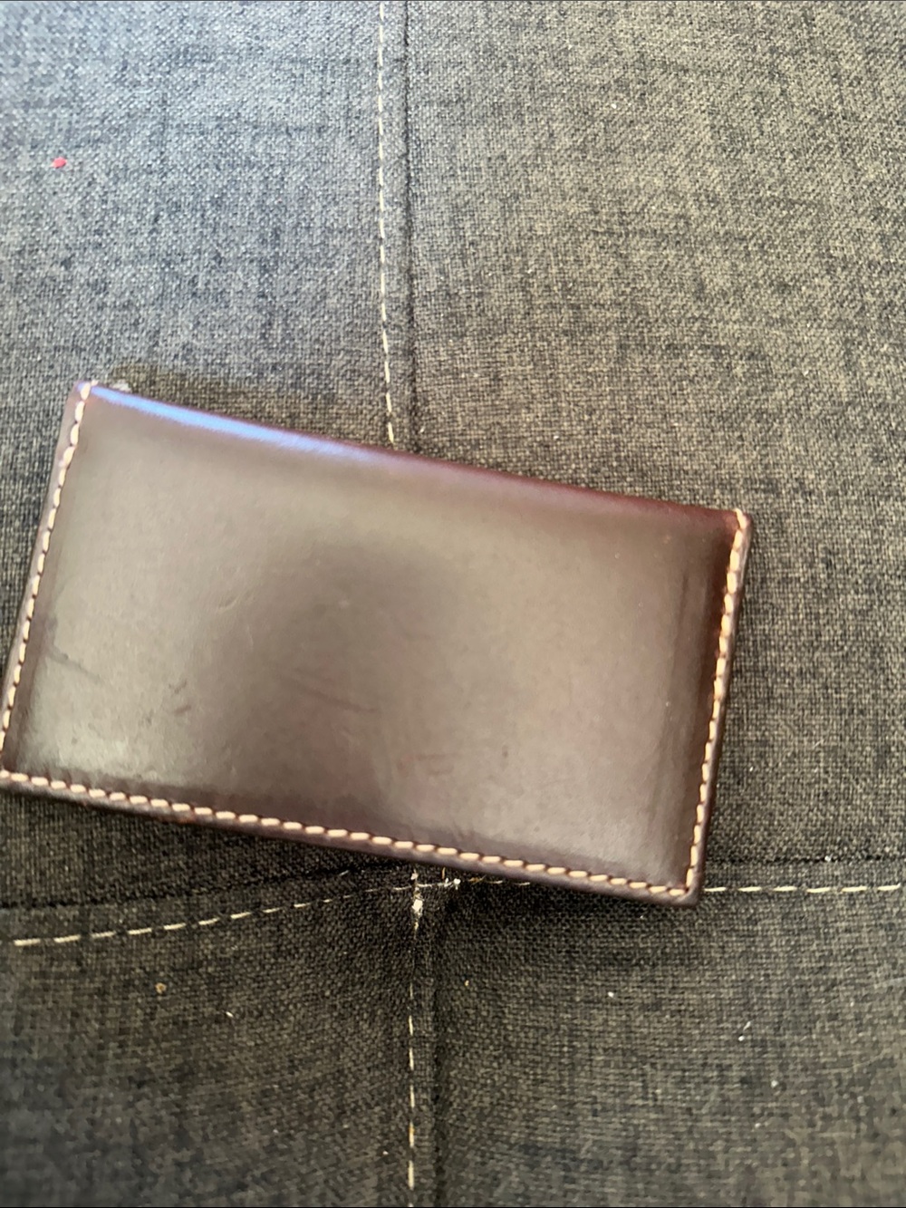 White wing Classic Men's Leather Card Wallet - Brown